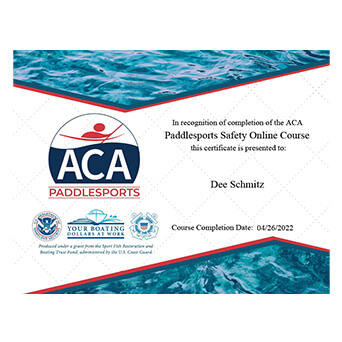 ACA Paddlesports Safety Certified